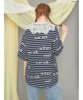 AMERICAN HOLIC 発砲プリントボーダーＴシャツ／Ｄｉｓｎｅｙ Border Navy