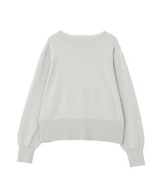 Green Parks 金釦コンパクトニットカーディガン Light Gray