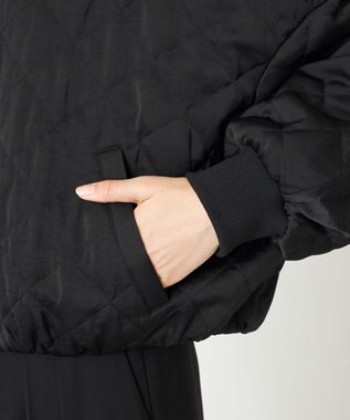 NAVE 【ReNAVE・軽量/手洗い可】ライトキルティングブルゾン ブラック系