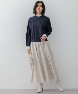 23区 ファスナー キルティング ショルダーバッグ ベージュ系