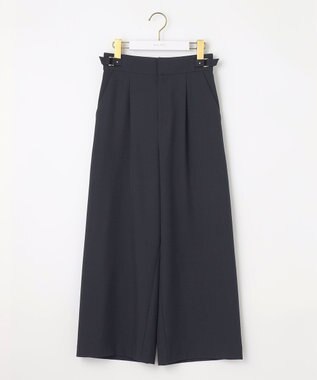 ANY SIS 【洗える】ベルトポイントワイド パンツ ネイビー