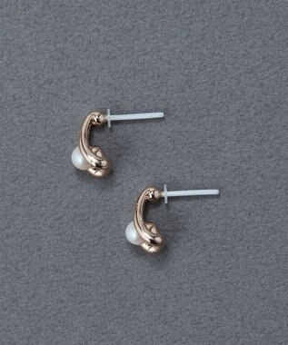 Phoebe 〈金属アレルギー対応〉ドロップパールセラミックポストピアス シャンパンゴールド