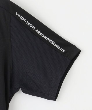 23区GOLF 【MEN】【吸水速乾】ポンチコンビ ポロシャツ ブラック系