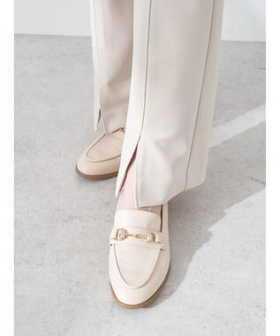 earth music&ecology カットツイルスリットセミフレアパンツ Beige