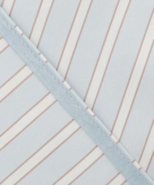 自由区 【洗える】SOMELOSクロップド丈 ブラウス サックスストライプ