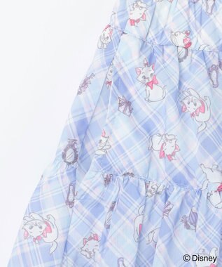 ANY KIDS 【ディズニー/マリー】チェック柄 総柄スカパン サックスブルー