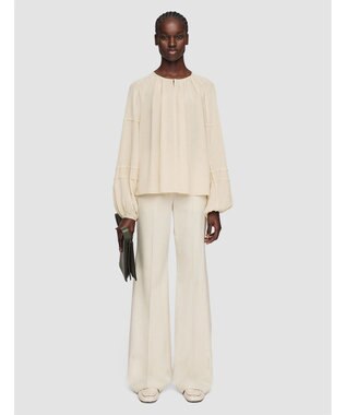 JOSEPH クレープ  ド  ソワ　リラックスフィットブラウス Oat