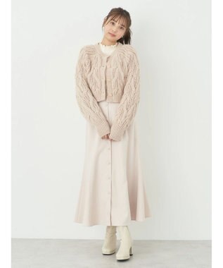 earth music&ecology ｍｉｘケーブルカーディガン Light Beige