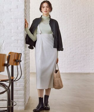 23区 【SLOW/一部店舗限定】ウォッシュドピーチタフタ ブルゾン グレー系