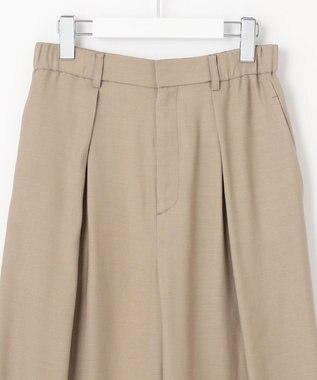 自由区 【XSサイズ～/洗える/セット可】キュプラリネンシャンタン ワイドパンツ ベージュ系
