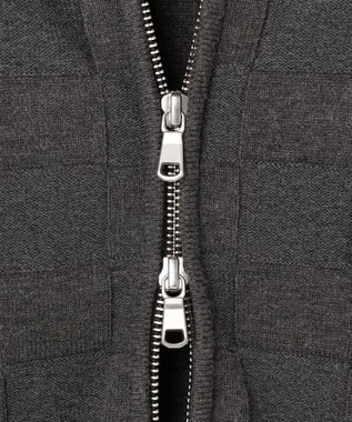 J.PRESS MEN 温かさと軽さの快適素材【ストレッチ / イージーケア】【FLEX YARN】リンクスフルジップ  ニットカーディガン グレー系