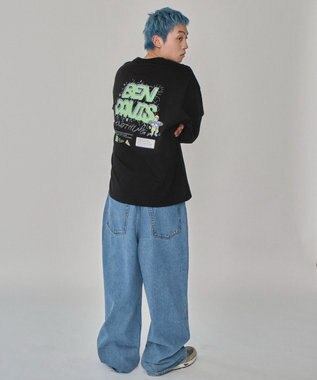 WEGO 【ユニセックス着用ITEM】別注BENDAVISグラフィックT（LS） ブラック