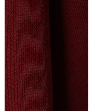 earth music&ecology ハーフジップロゴチュニック Burgundy