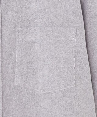 J.PRESS YORK STREET 【UNISEX】オックス起毛 バンドカラーシャツ ライトグレー系