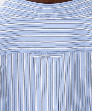 J.PRESS MEN 【WEB限定】ポプリンストライプ バックブルバンドカラーシャツ サックスブルー系1