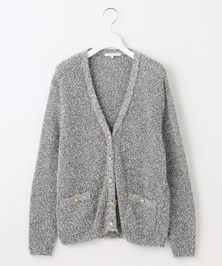 自由区 S 【カタログ掲載】ラメファンシーツイード カーディガン グレー系