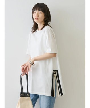 AMERICAN HOLIC サイドかぎ針カットチュニック Off White