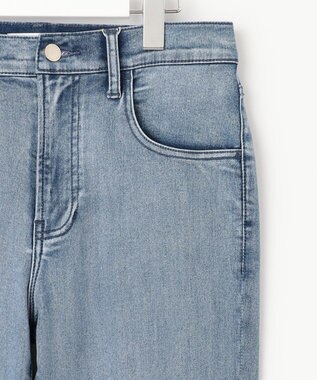 自由区 【WEB限定/洗える】ベビースキンデニム ストレートデニム スカイブルー系