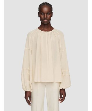 JOSEPH クレープ  ド  ソワ　リラックスフィットブラウス Oat