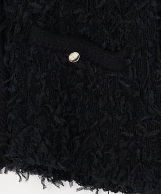 組曲 S 【先行予約】チュールヤーンファンシーニット ジャケット ブラック系