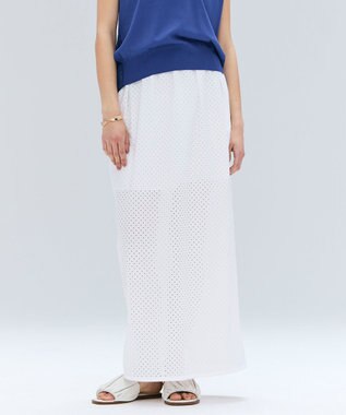 【洗える】PICCOLO / パンチングドットIラインスカート