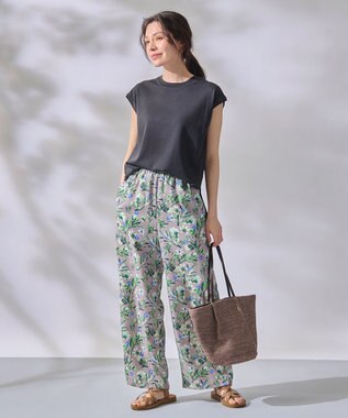 ANY 【洗濯機可】フレンチスリーブニットプルオーバー チャコール