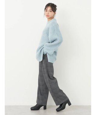 earth music&ecology フワフワＭＩＸヤーンチュニック Light Blue