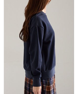 Te chichi プレート付き裏毛PO ネイビー