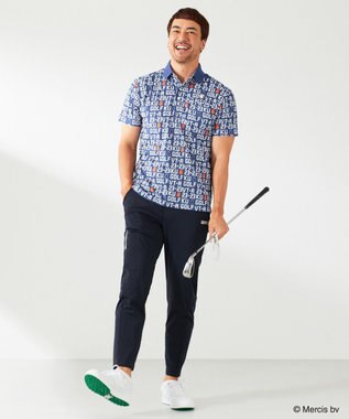 23区GOLF 【MEN】【吸水速乾/UVカット】ミッフィーロゴポロシャツ ブルー系5