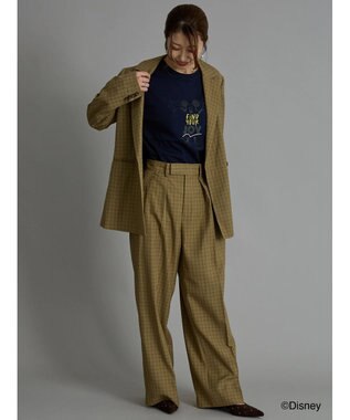 Te chichi 【Disney】ミッキー/配色ロゴロンT ネイビー