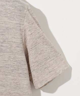 JOSEPH ABBOUD 【リネン素材/吸水速乾/日本素材】リネンハニカム Vネック Tシャツ ベージュ系