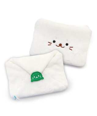 Mother garden しろたん 白いもの おてがみ《 封筒マスコット& メッセージカード》 ホワイト