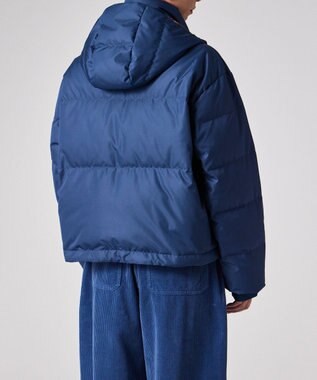 Paul Smith Tea Floral ボンネットフード ショートダウン インディゴブルー