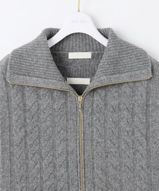 ANY SIS 【2WAY】ケーブルベストSETニット ワンピース チャコール