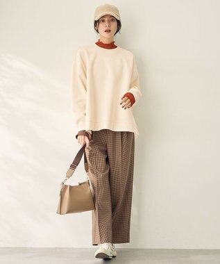 ANY L サイドドットダンボールトレーナー エクリュ