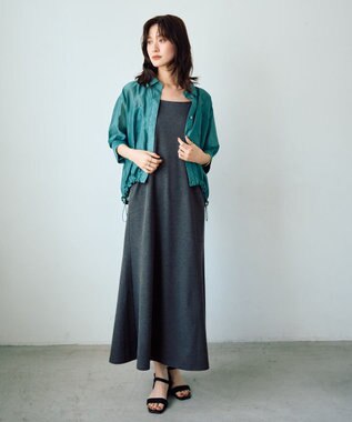 YECCA VECCA 【2点SET】シアーシャツ×Aラインキャミワンピース
