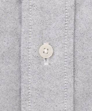 J.PRESS YORK STREET 【UNISEX】起毛オックスフォードシャツ/バンドカラー ライトグレー系