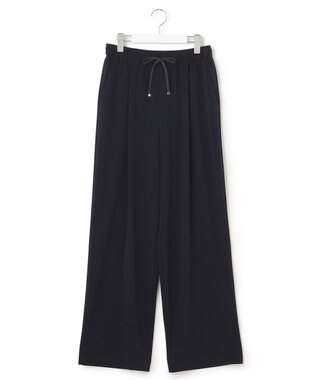 23区 L 【WEB限定/洗える】2WAYストレッチツイル ワイドパンツ ネイビー系