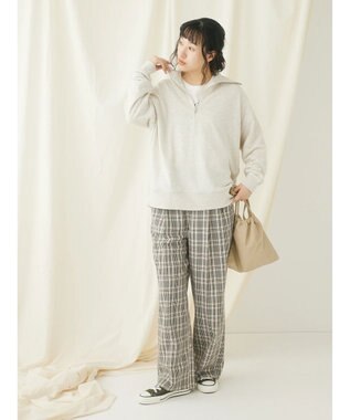 CRAFT STANDARD BOUTIQUE センタープレスチェックパンツ Check Beige