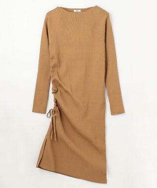 NAVE 【ReNAVE・洗える】スポンディッシュワイドリブワンピース キャメル系