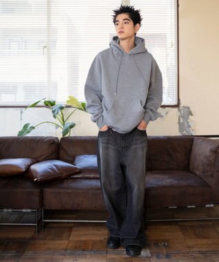 WEGO 【ユニセックス着用ITEM/MLXLサイズ展開/新色追加/裏起毛】スウェットプルパーカー グレーその他