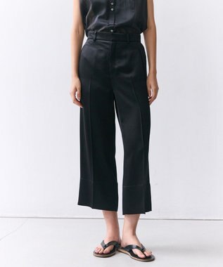  CASSITER / リネンブレンド サテンクロップドパンツ