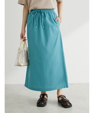 Green Parks 綿麻混イージータイトスカート Mint