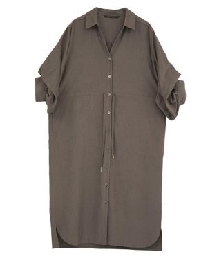 YECCA VECCA 【UVカット】2way袖バルーンワンピース Charcoal Gray