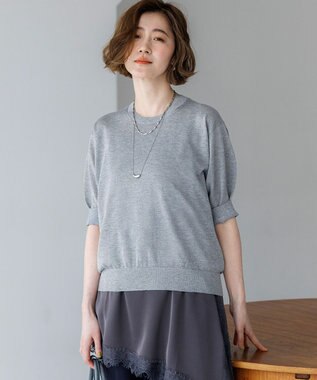  【先行予約】オータムメタリック パフスリーブ ニット Tシャツ
