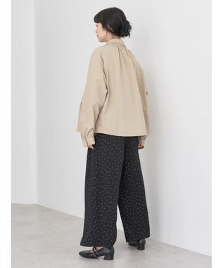 earth music&ecology スタンドフリルミリタリーブルゾン Beige