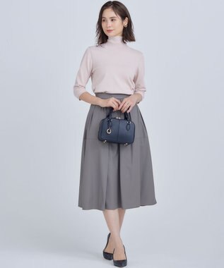 組曲 L 【6色展開・UVケア】モダンタートルニット ピンクベージュ系