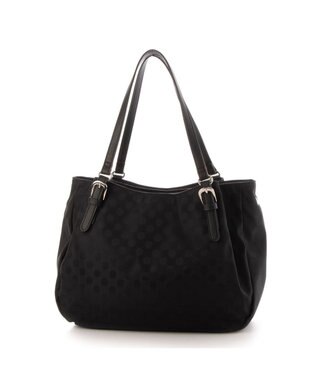 Y'SACCS ポーチ付きドットジャカードトート ブラック