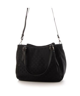 Y'SACCS ポーチ付きドットジャカードトート ブラック