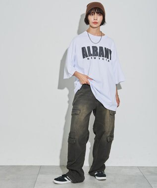 WEGO 【ユニセックス着用ITEM/ネックレス付き】アクセ付きグラフィックT（S） ホワイトその他